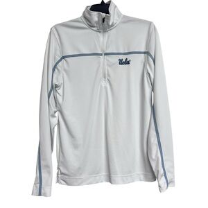 UCLA Bruins White Quarter-Zip Pullover Sweatshirt Campus‎ Drive Collegiate